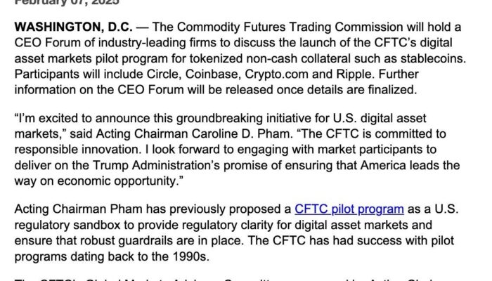 cftc-to-review-prediction-markets-and-launch-digital-asset-pilot-–-“the-defiant”