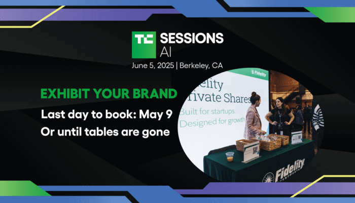 the-deadline-to-book-your-exhibit-table-for-techcrunch-sessions:-ai-is-may-9
