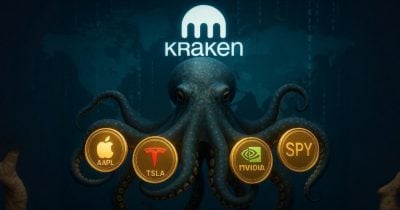 kraken-to-offer-tokenized-shares-of-apple,-tesla,-and-nvidia-for-non-us-customers