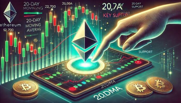 ethereum-pulls-back-to-20dma-after-$2,700-rejection:-testing-strength-at-key-support
