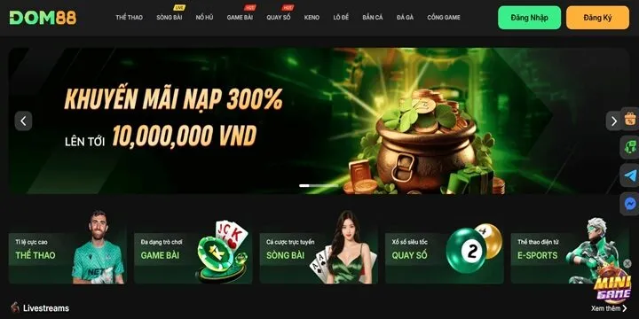 Dom88 – Xu hướng giải trí & kiếm tiền tỷ của hàng triệu bet thủ Việt