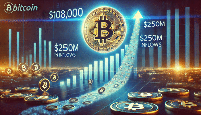 bitcoin-defies-bears:-price-nears-$108,000-despite-$250m-exchange-inflows
