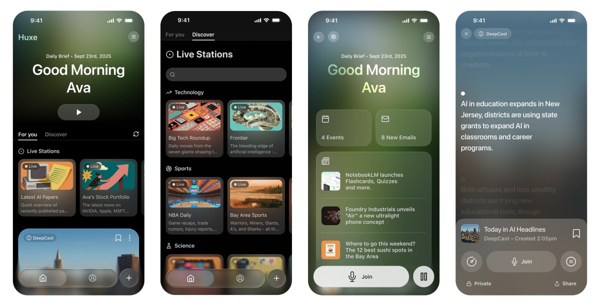 former-notebooklm-devs’-new-app,-huxe,-taps-audio-to-help-you-with-news-and-research