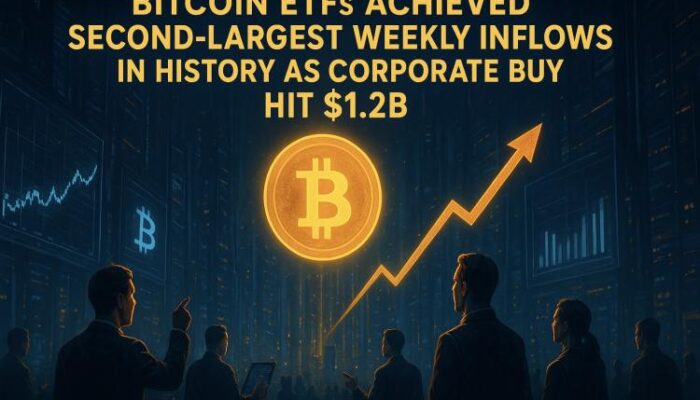 bitcoin-etfs-achieved-second-largest-weekly-inflows-in-history-as-corporate-buying-hit-$1.2b