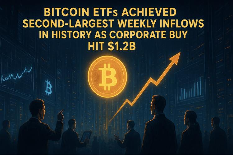 bitcoin-etfs-achieved-second-largest-weekly-inflows-in-history-as-corporate-buying-hit-$1.2b