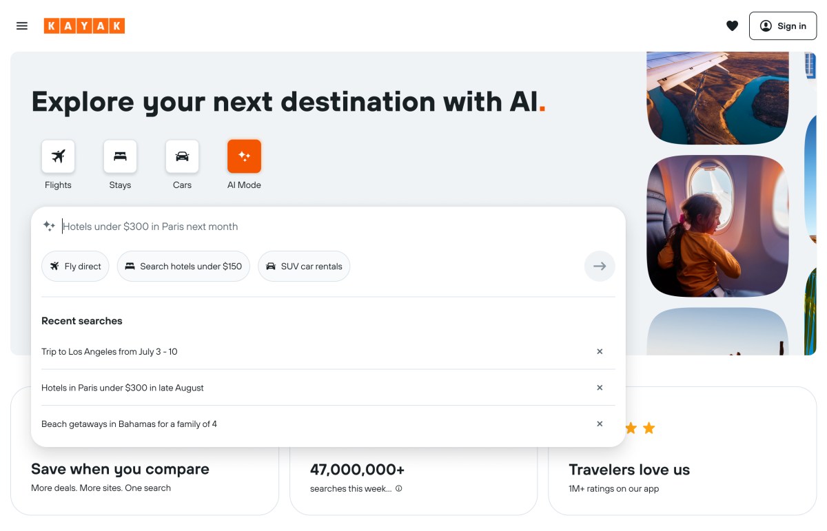 kayak-launches-an-‘ai-mode’-for-travel-questions,-search,-and-bookings